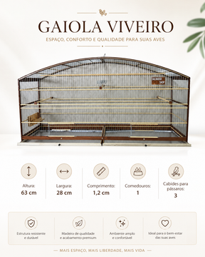 Gaiola Voadeira Curio 1.2 cm - Malha Larga