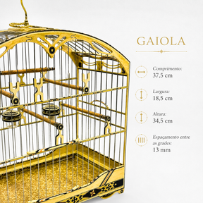GAIOLA MADEIRARTE COLEIRO SUPER LUXO CLARA - MODELO 4