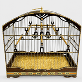 GAIOLA MADEIRARTE COLEIRO SUPER LUXO ESCURA - MODELO 1