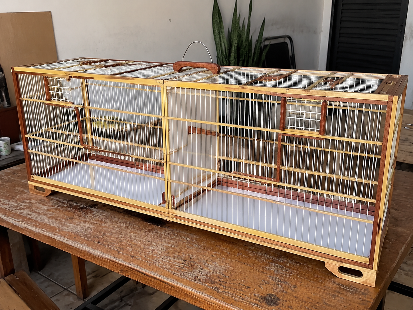 Gaiola Premium de Reprodução 2 Metros – Divisória Removível para Casal de Aves