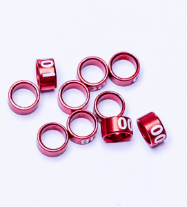 Anilhas Fechadas de Alumínio 3.2mm Numeradas - Pact c/ 20und | Anilhas Capri
