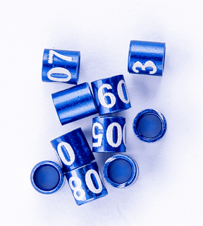 Anilhas Fechadas de Alumínio 3.0mm Numeradas 1 a 20 - Pact c/ 20und | Anilhas Capri