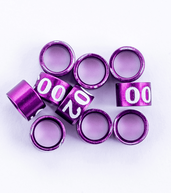 Anilhas Fechadas de Alumínio 3.2mm Numeradas - Pact c/ 20und | Anilhas Capri