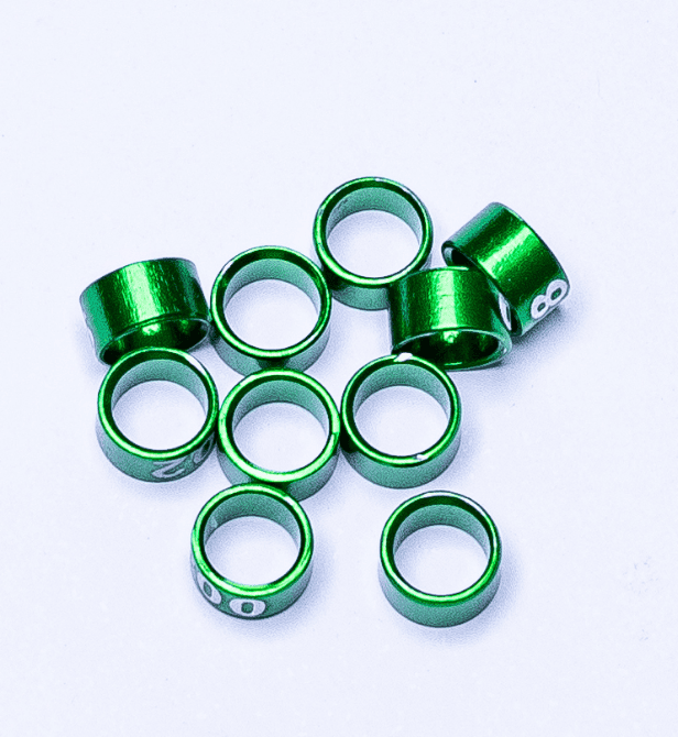 Anilhas Fechadas de Alumínio 3.2mm Numeradas - Pact c/ 20und | Anilhas Capri
