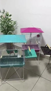 Viveiro para Calopsitas Agapórnis Completo C/ Pé e Acessórios Aves Mansas Promoção Envio Imediato