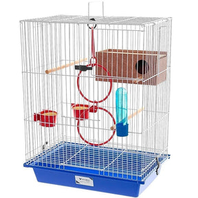 Gaiola P/ Criação Periquito + Ninho Vivopet cor azul