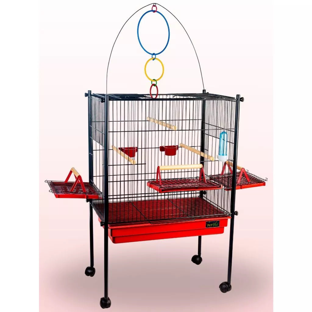 Viveiro Gaiola Calopsita Aves Triplex Black Grande PlayGround Durável JelPlast
