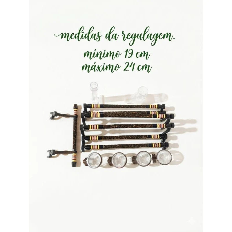 Kit Poleiro De Regulagem Coleiro Cortiça preta.