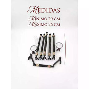 Kit Poleiros Cortiça Preta Trinca Ferro Luxo!`Pixarro