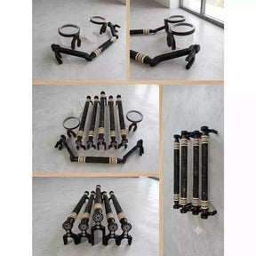 Kit Poleiro Regulável Luxo Cortiça Preta para Trinca Ferro | Poleiro Natural Ajustável para Gaiola