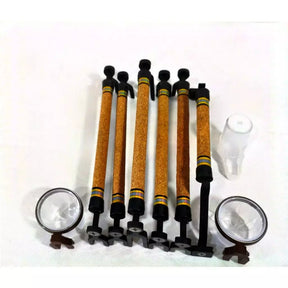 Kit Poleiros Regulagem Trinca Ferro Pixarro Cortica Natural Porta Vitamina Bebedouro Torneio.