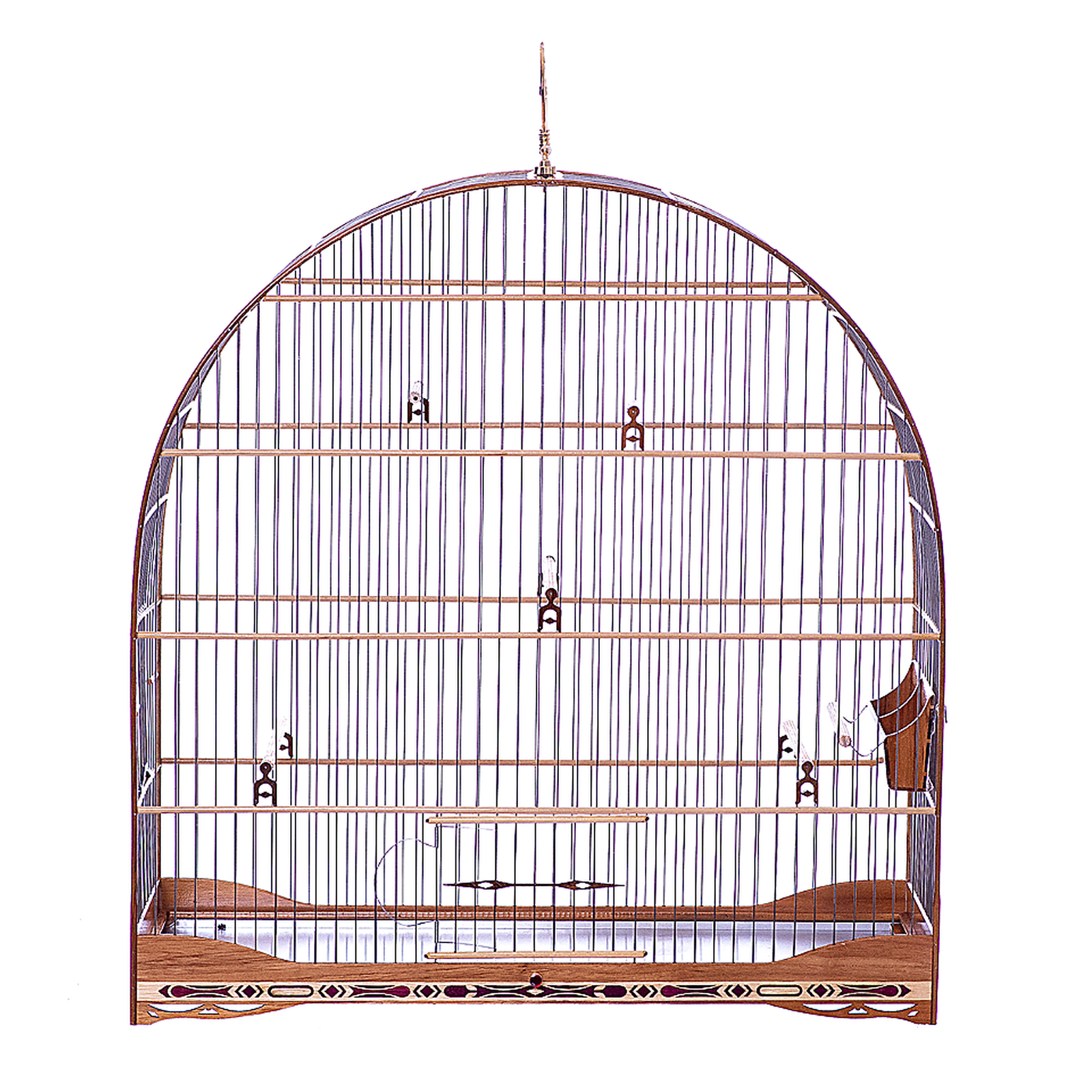 Gaiola nº 8 Luxo Marchetada Malha Fina - Teca