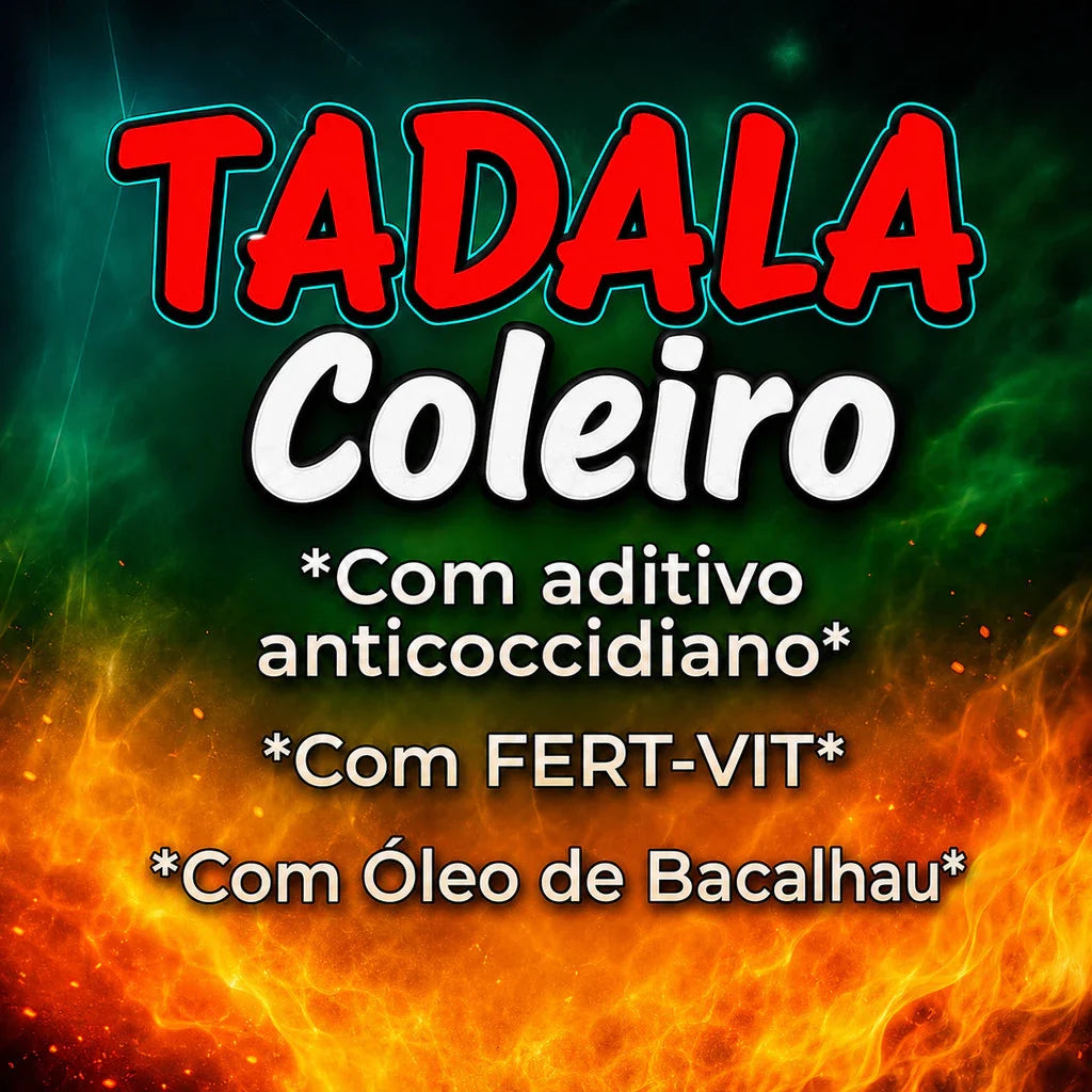 Ração Tadala Coleiro 120g Mistura Quente com Fert-Vit Óleo de Bacalhau e Anticoccidiano Pássaros Papa capim baiano