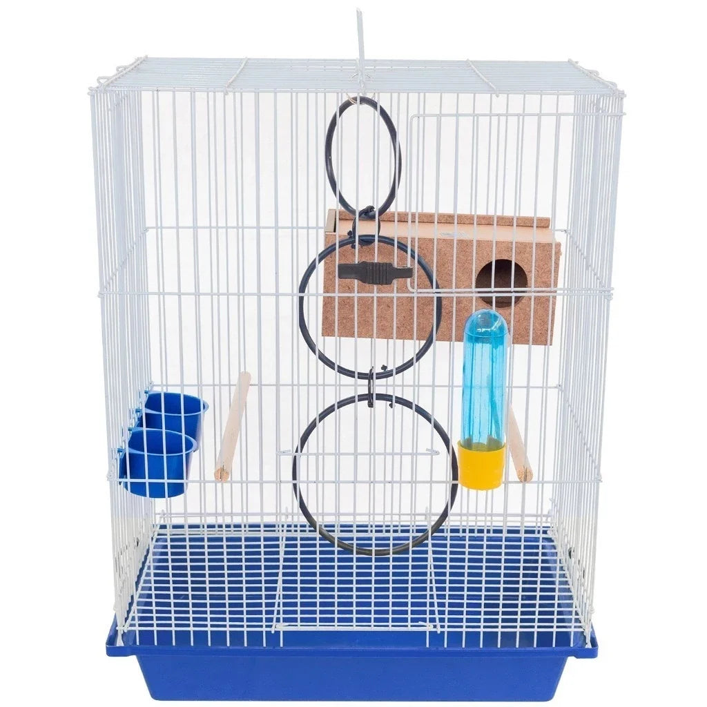 Gaiola P/ Criação Periquito + Ninho Vivopet cor azul