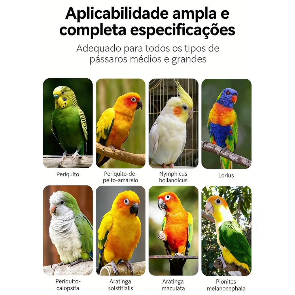 Jaula Alta Com Rodas Para Aves De Médio E Grande Porte Ring Neck Calopsita Papagaio 137*47*37cm